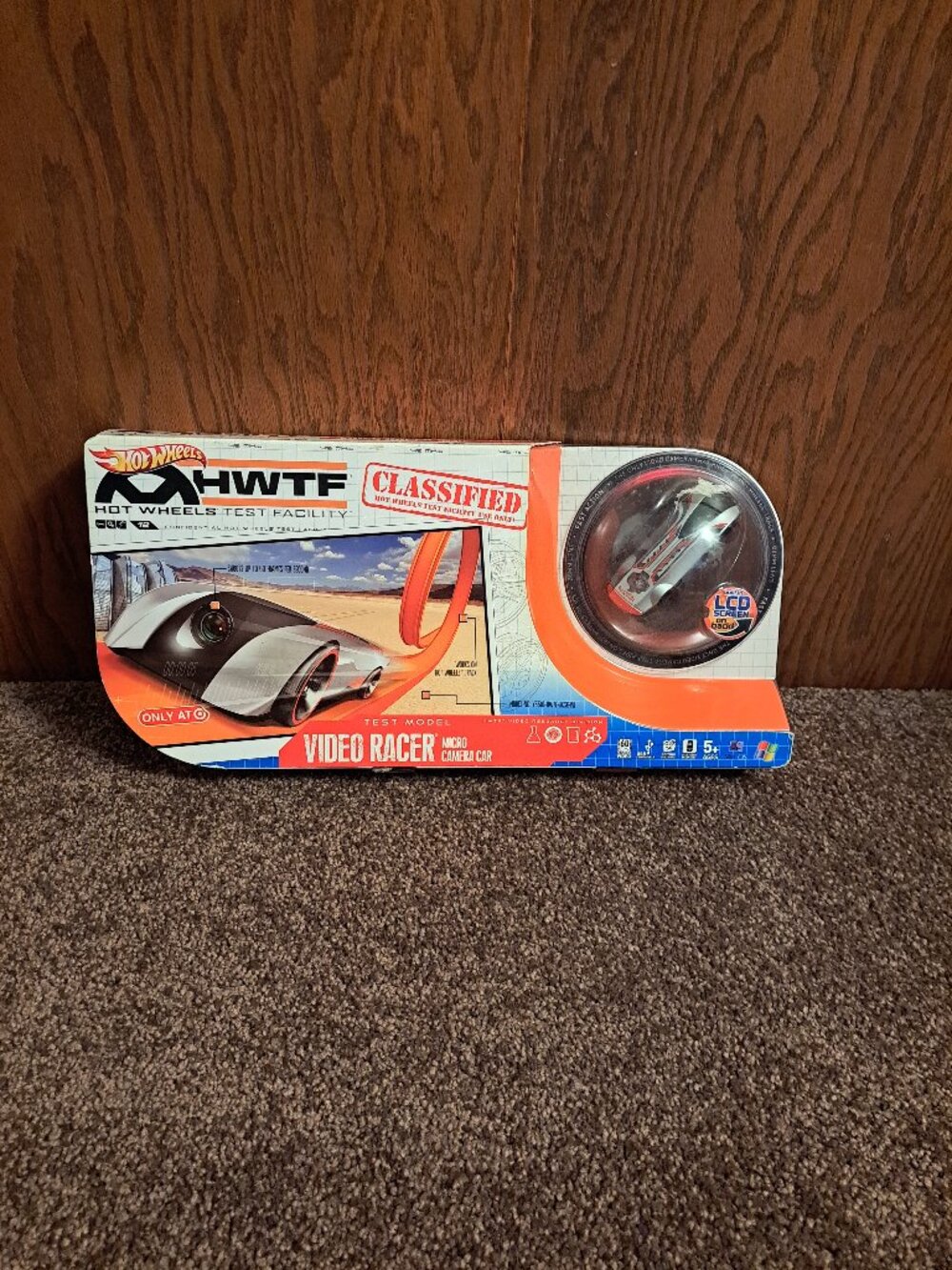 Vntg NIB Hot Wheels Video Racer Micro Camera Car 2011 Silver / Red